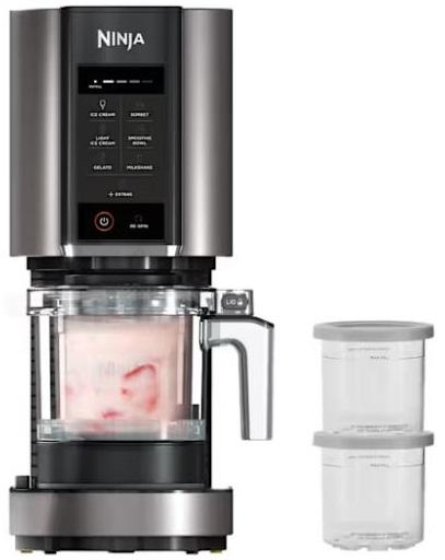 Máquina de Gelados Creami NC302EU 2 x 473ml 800W (Preto/Cinzento) - NINJA