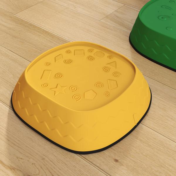 Conjunto de Pedras de Equilíbrio Empilháveis para Crianças de 5 Peças com Forma de Rã e Antiderrapantes Multicolor