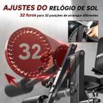 Máquina de Extensão e Flexão de Pernas Ajustável com Carga de Discos para Treino de Glúteos e Coxas em Ginásio