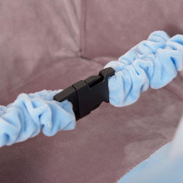 Cavalo Baloiço com Rodas e Forma de Elefante com Músicas Infantis e Cinto de Segurança 60x35x45 cm Azul