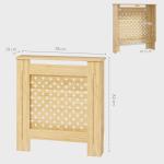 Cobertura de Radiador de MDF Proteção para Radiador para Sala de Estar Dormitório Corredor 78x19x82 cm Carvalho