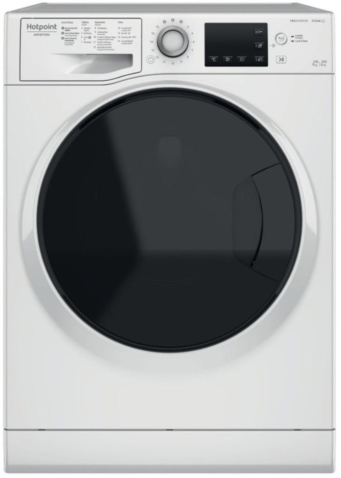 Máquina de Lavar e Secar Roupa NDB 964489 WDA SPT 6Kg/9Kg 1400RPM (Branco) - HOTPOINT