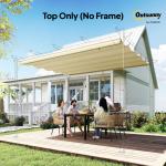 Cobertura para Pérgola 2,5x2,55cm Teto de Substituição Retrátil para Pérgola com 10 Orifícios de Drenagem Creme