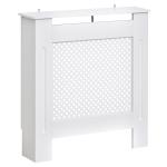 Cobertura de Radiador de MDF Cobertura para Radiador com Prateleira Estilo Moderno 78x19x82 cm Branco