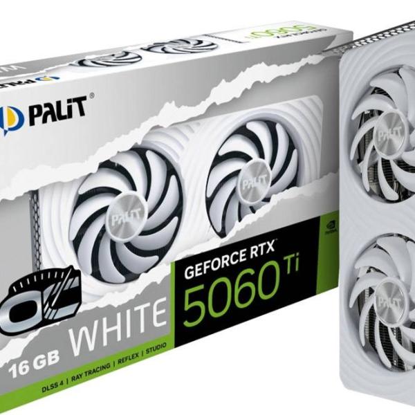 Placa Gráfica NVIDIA GeForce RTX 5060 Ti Blackwell White OC 16GB GDDR7 DLSS4 - PALIT