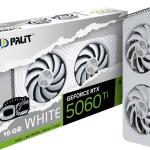 Placa Gráfica NVIDIA GeForce RTX 5060 Ti Blackwell White OC 16GB GDDR7 DLSS4 - PALIT