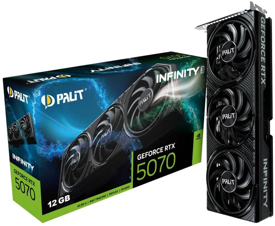 Placa Gráfica NVIDIA GeForce RTX 5070 Blackwell Infinity 3 12GB GDDR7 DLSS4 - PALIT