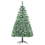Árvore de Natal Artificial 150cm com 416 Ramos e Suporte de Metal Decoração Interior Sala de Estar Festas Ø75x150cm Verde