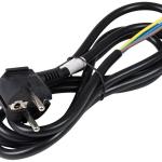 Cabo Alimentação 2 x 0,75 mm² + Terra (3 mts) - Preto