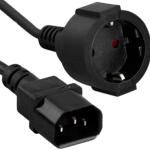 Cabo Adaptador Ficha Femea Schuko 3P - Ficha Tripolar IEC C13 Macho (1,8 mts) - VELLEMAN