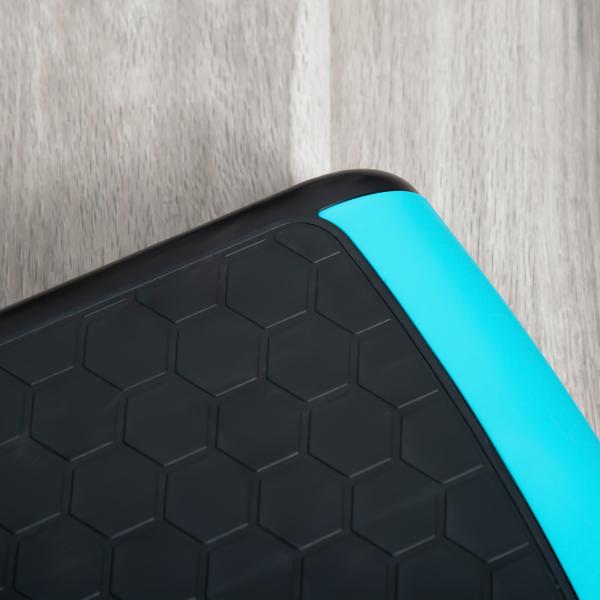 Plataforma Step Fitness com Altura Ajustável de 10/15/20 cm Plataforma de Exercício 78x28x20 cm Azul e Preto