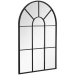 Espelho Decorativo de Parede 60x91 cm Espelho de Metal para Sala de Jantar Dormitório Entrada Estilo Moderno Preto