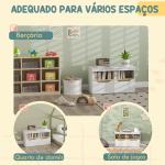 Organizador de Brinquedos Móvel de Arrumação Infantil com 2 Gavetas e Compartimento 80x30x45 cm Branco