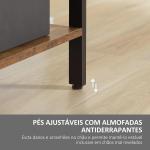Estante para Livros de 4 Níveis com 8 Compartimentos de Armazenamento Estilo Industrial para Sala de Estar Escritório Dormitório 74x30x157,5cm Marrom Rústico