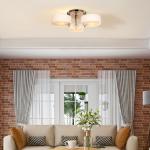 Candeeiro de Teto Moderno Candeeiro Suspenso com Ecrã em Acrílico e Suporte para Lâmpada E27 Ø64x20 cm Branco