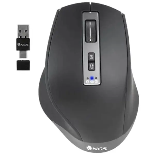 Rato Blur Óptico 800/1600/3200 Dpi s/ Fios Multimode 6 Botoes Recetor Usb - A + Usb - C 2,4 Ghz - NGS