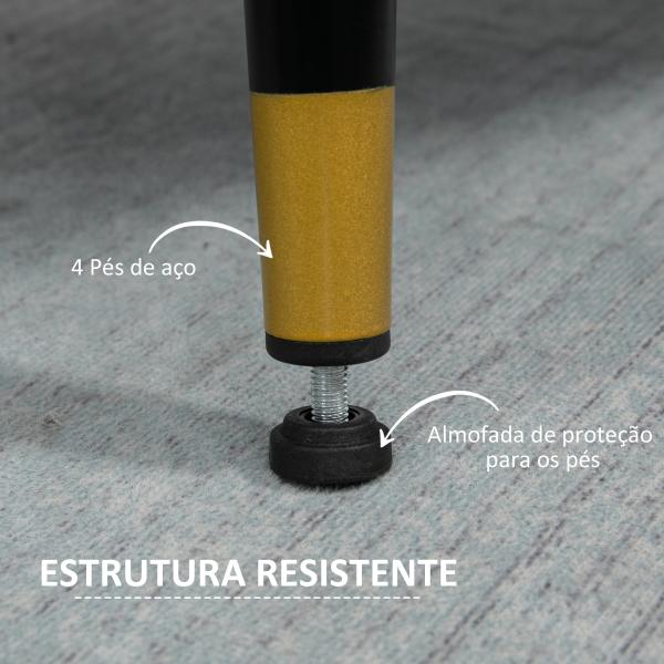 Sofá de 2 Lugares Moderno Estofado em Poliéster com 4 Almofadas Apoio para os Braços e Pés de Aço 139x68x80 cm Azul