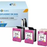 Pack 3x Tinteiros Eco Saver HP 304XL (Cores) - G&G