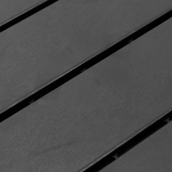 Conjunto de 9 Estrados 30x30 cm com Área de 0,81 m² para Exterior e Interior Estrados com Sistema Clique com Superfície Antiderrapante para Balcão Terraço Jardim Preto