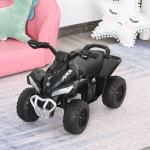 Quadriciclo para Crianças Carro Andador Infantil com Luzes e Música Desenho Inovador Carga 20kg 67,5x38x44 cm Preto