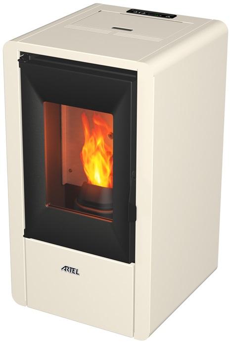 Salamandra de Pellets 6,2kW Nina 6 (Branco) - ARTEL