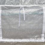 Estufa Tipo Túnel de Jardim 600x300x200cm para Cultivo de Plantas Verduras com 8 Janelas e Porta Enroláveis com Zíper Aço Branco