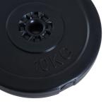 Conjunto de 4 discos de peso de 5 kg e 10 kg com orifício de Ø25 mm preto