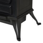 Lareira Elétrica Portátil 1000/2000W com Efeito de Chama Realista Termostato para Ambientes entre 15 - 20m² 45x28x54cm Preto