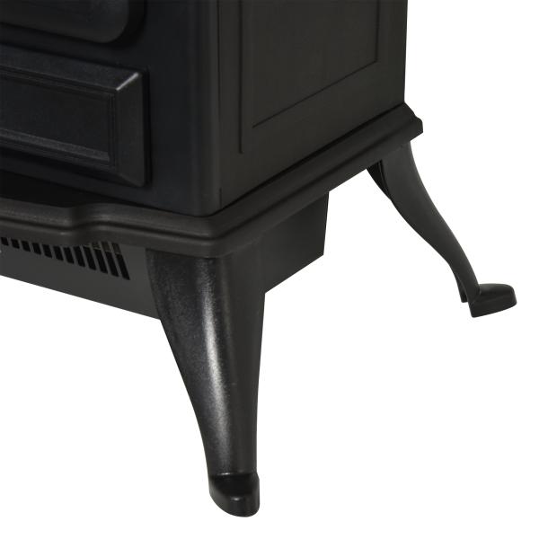 Lareira Elétrica Portátil 1000/2000W com Efeito de Chama Realista Termostato para Ambientes entre 15 - 20m² 45x28x54cm Preto
