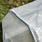 Estufa de Jardim Terraço 100x70x60cm Estufa Pequena com Zíper pra Cultivos de Plantas Flores Estrutura de Aço Cobertura PE Branco
