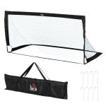 Balizas de Futebol Dobráveis para Crianças e Adultos com Saco de Transporte para Exterior Treino 183x90x90 cm Preto