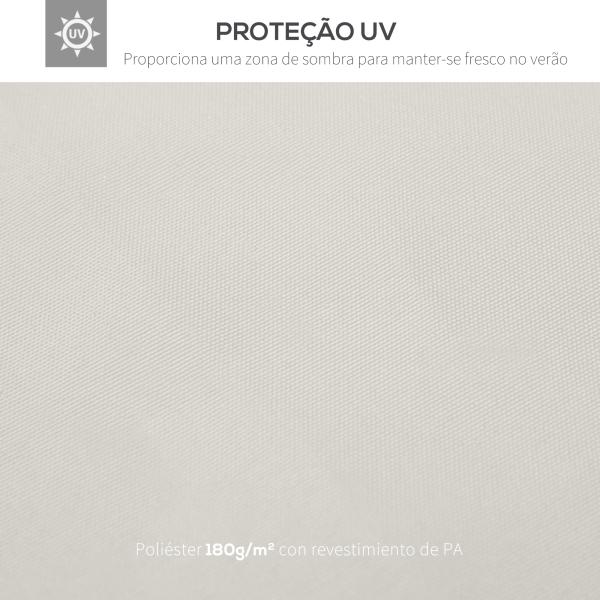 Toldo de Substituição 3x3m para Pérgolas Toldo de Substituição de Pérgolas de Jardim Creme