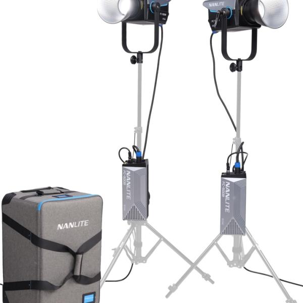 Pack 2x Luzes 520W Bi - Color LED FC - 500B + Trolley de Armazenamento - NANLITE