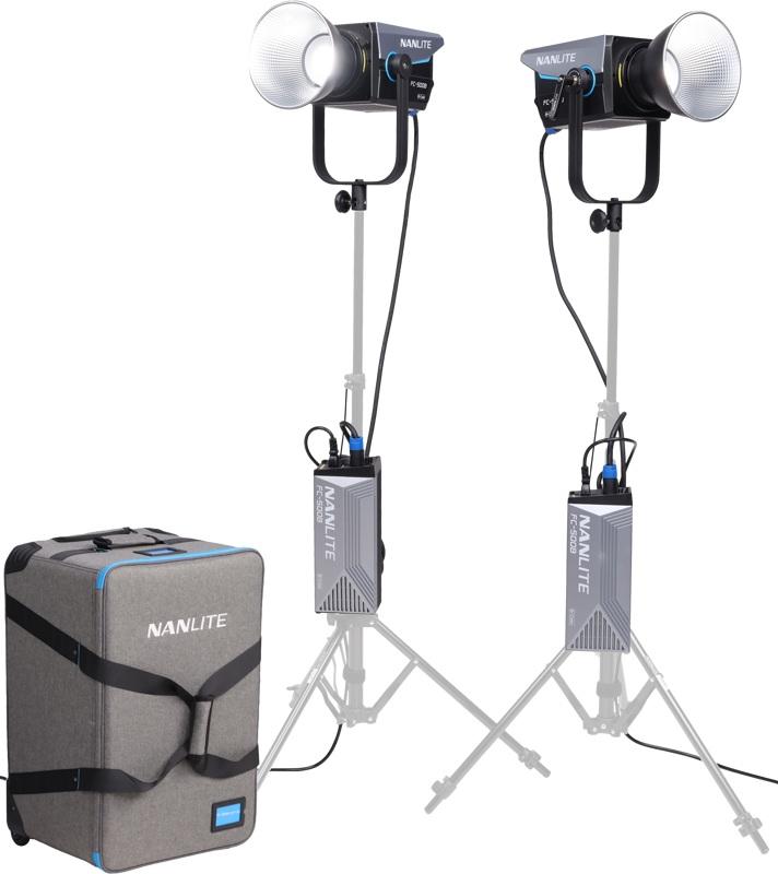 Pack 2x Luzes 520W Bi - Color LED FC - 500B + Trolley de Armazenamento - NANLITE
