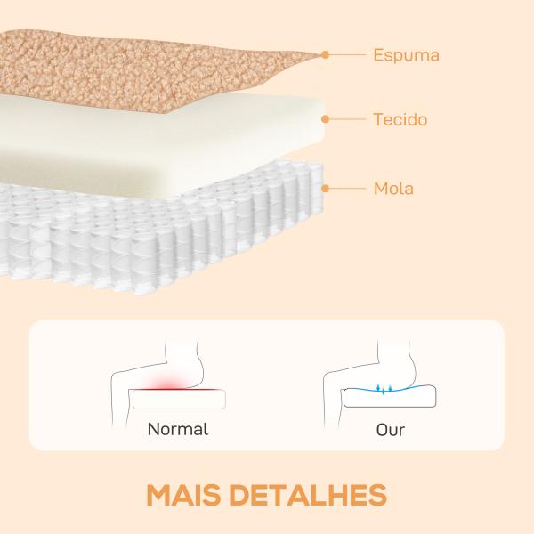 Poltrona Relax Reclinável Manual Poltrona Relax de Borreguito com Função de Baloiço 360° Reclinável até 135º 76x94x100 cm Marrom Claro