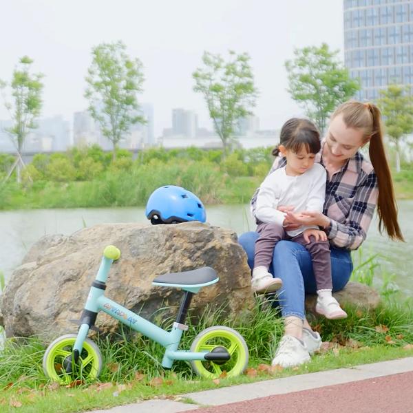 Bicicleta sem Pedais para Crianças de 18 - 48 Meses Bicicleta de Equilíbrio com Assento Ajustável em Altura 66,5x34x47 cm Verde