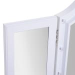 Espelho de Maquilhagem com Luz LED Dobrável Espelho Triplo de Mesa Presente Original para Mulher, 73x53,5x4,5cm