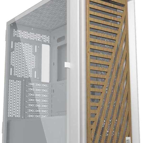 Caixa E - ATX Artisan Noble c/ Frontal de Madeira (Branco) - PHOENIX