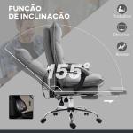 Cadeira de Escritório com 6 Pontos de Massagem e 5 Modos Reclinável com Função de Aquecimento 66x74x114 - 121,5 cm Cinza