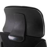 Cadeira de escritório ergonômica Cadeira de mesa inclinável ajustável em altura com encosto de braço Encosto de cabeça 5 rodas Suporta até 120 kg 64x58x116 - 126 cm Preto