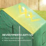 Cobertura de Substituição para Estufa 140x143x190 cm com Janela Porta Anti - UV Proteção de Plantas para Jardim Verde