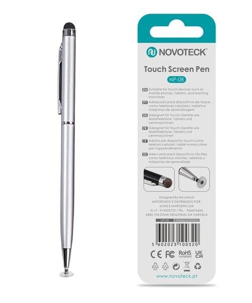Caneta Touch Screen Novoteck NP-08 - Prateado