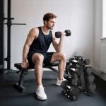 Conjunto de Halteres 2x2kg 2x5kg 2x8kg 2x10kg com Suporte de Armazenamento para Exercício Treino Preto