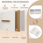 Cómoda com 8 Gavetas Estofada em Borreguito com Estação de Carga Porta USB Tipo - C e Estrutura de Aço 110x30x76 cmCreme