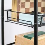 Carrinho Auxiliar com Rodas de 5 Níveis com Cestos de Malha Removíveis e Estrutura de Aço 45x26,5x106 cm Preto