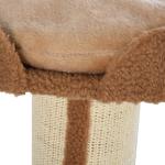 Arranhador para Gatos Altura 91 cm de 3 Níveis com Ninho Plataforma e Poste de Sisal 45x45x91 cm Marrom Claro