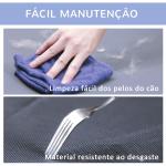 Cama para Animais de Estimação Cama Elevada para Cães Gatos Portátil Tecido Transpirável Resistente a Água 91,5x76,2x18cm Azul