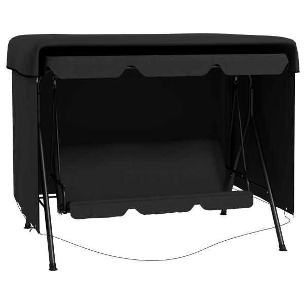 Capa Protetora Impermeável para Baloiço de Jardim de 3 Lugares com Fecho Antipoeira e Antivento 215x155x150 cm