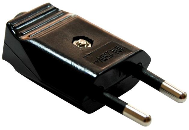 Ficha Alimentação Macho 10A 250V (Preto) - GSC