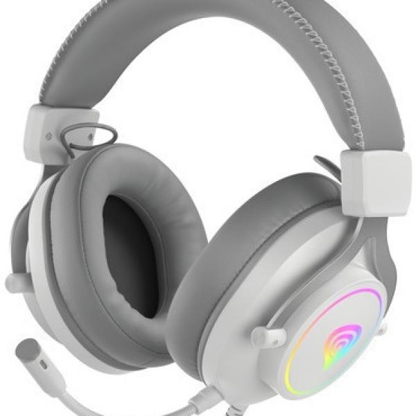 Auscultadores Headset Gaming Neon 750 RGB c/ Microfone (Branco) - GENESIS